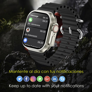 DAM Smartwatch Z87 Ultra triple pulsera. Funciones outdoor, llamadas BT, notificaciones push. Decenas de modos deportivos. 4,4x1,3x4,9 Cm. Color: Azul Oscuro