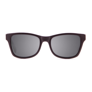 Gafas de sol KAU LONDON - De acetato negro brillante y madera de ébano / Ahumada