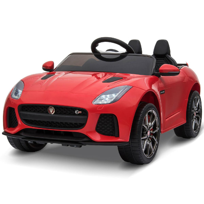 Voiture électrique enfants 6 V - V. max. 5 Km/h effets sonores + lumineux télécommande Jaguar F-Type SVR coupé rouge