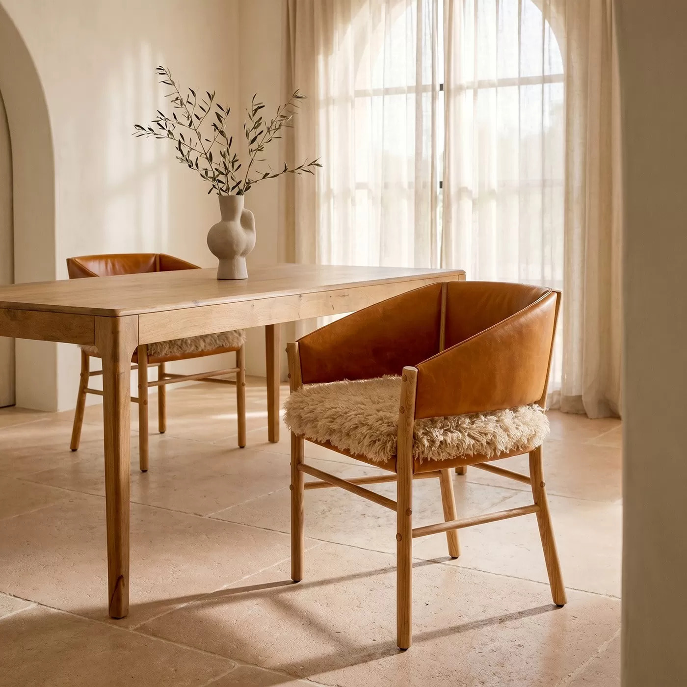 Chaise avec accoudoirs Halva Kare Design