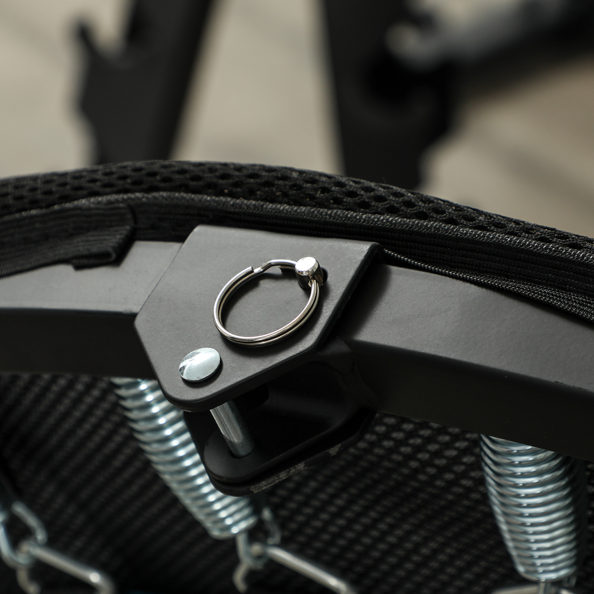 Trampolín de Fitness Plegable Ø102 cm Cama Elástica con Marco de Acero Antideslizantes Carga 100 kg para Entrenamiento Piernas Cuerpo en Hogar Oficina Gimnasio Rojo