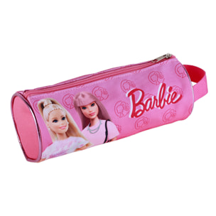 Astuccio rotondo alla moda Barbie. Interni completamente foderati e personalizzati.