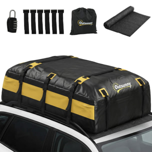 Bolsa de Techo para Coche 594L, Impermeable, Cofre de Techo para Coche con 6 Correas Ajustables, Alfombrilla Antideslizante, Ganchos, Adecuada para Todos Los Vehículos con/sin Portaequipajes