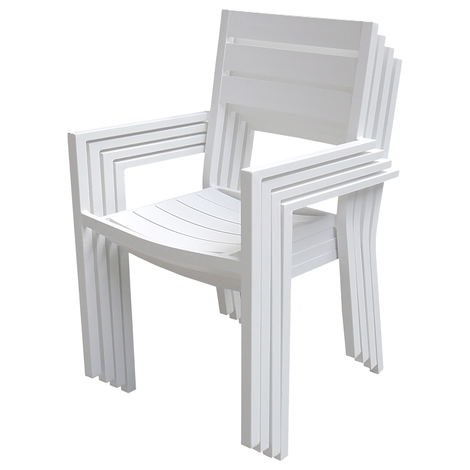 Salon de jardin VENEZIA extensible 132/264 en aluminium blanc - 10 places