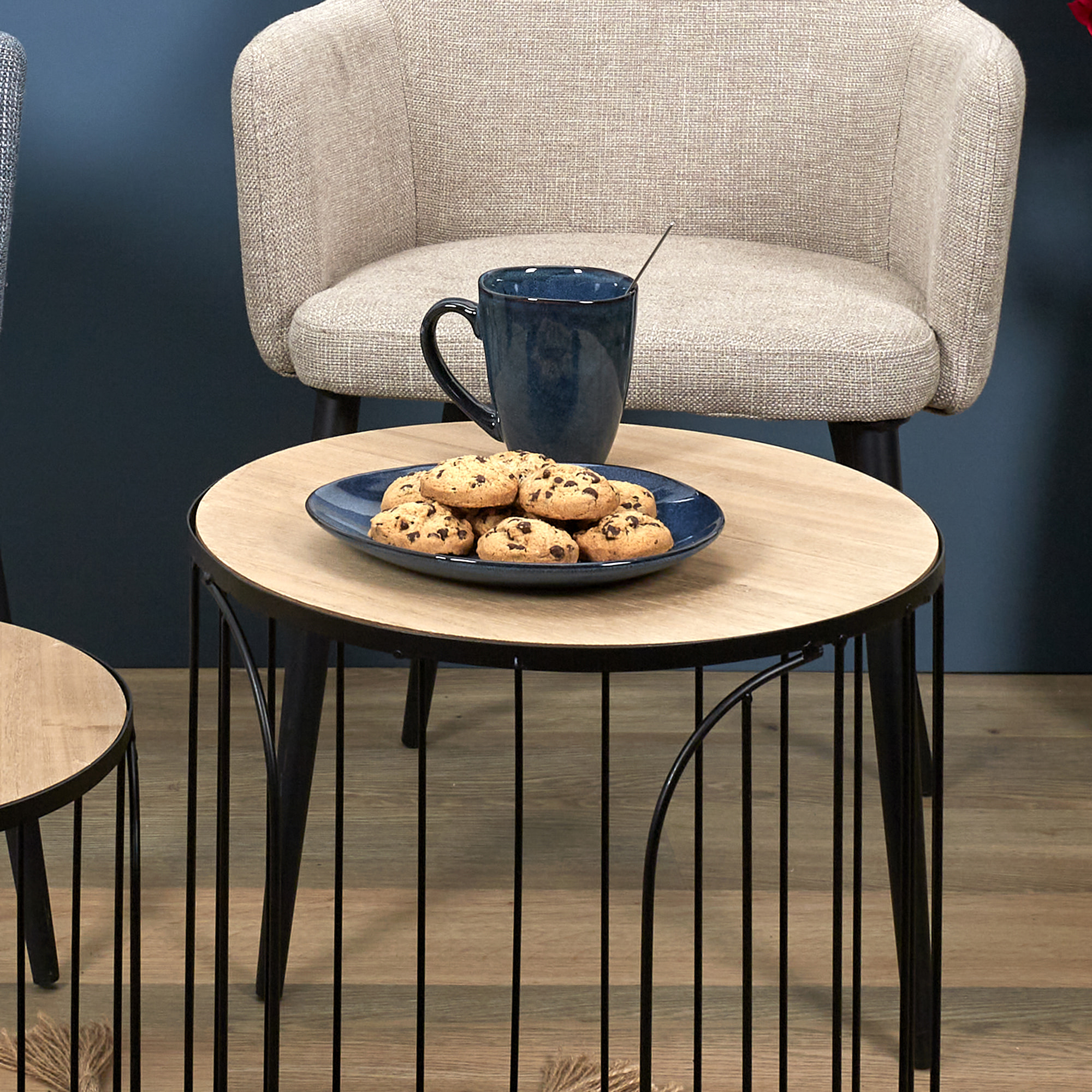 Assiette Galet 22x18cm Au Gres Du Temps Bleu