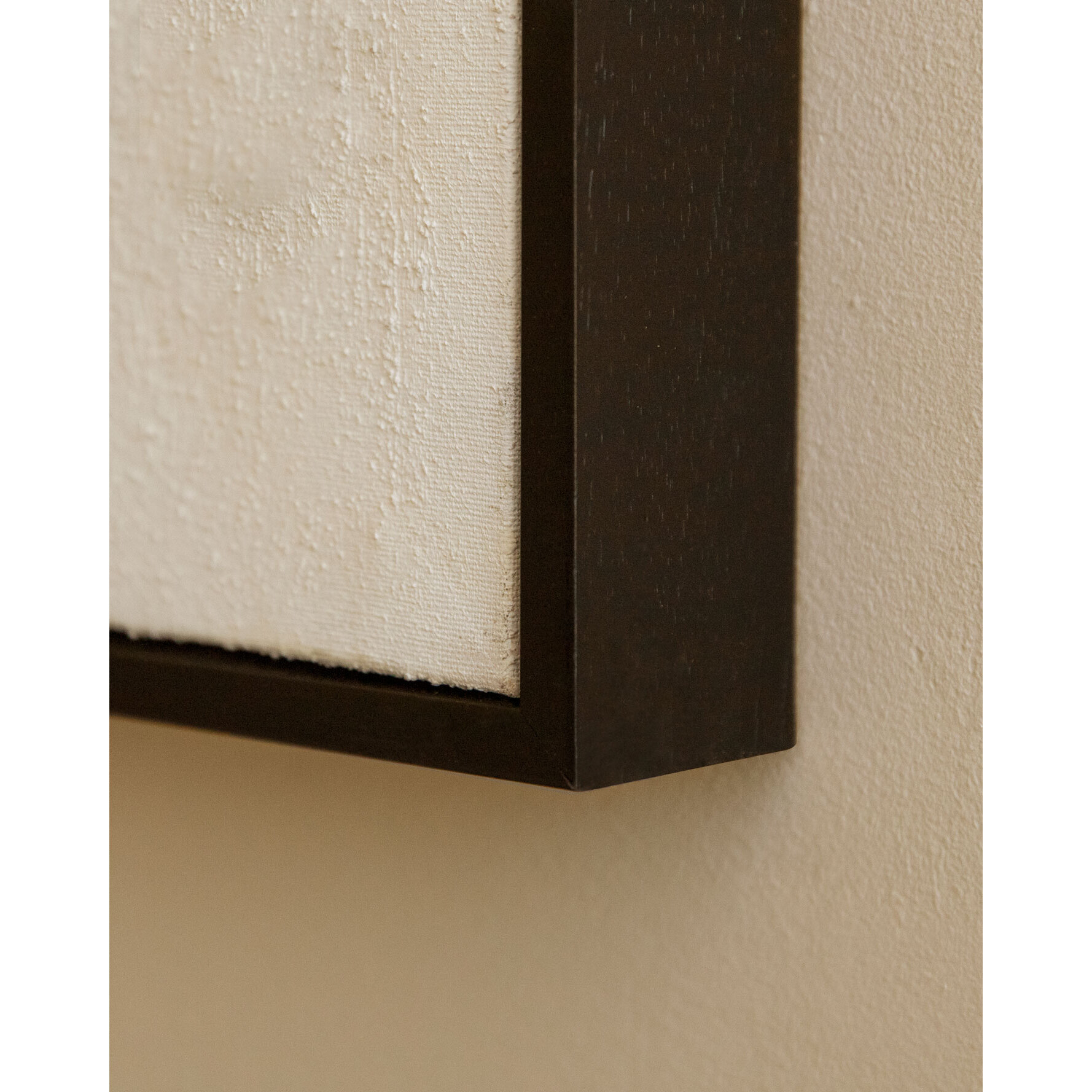 Tableau gris décoratif sur toile de coton avec cadre en bois peint à la main à la peinture à l'huile en différentes tailles