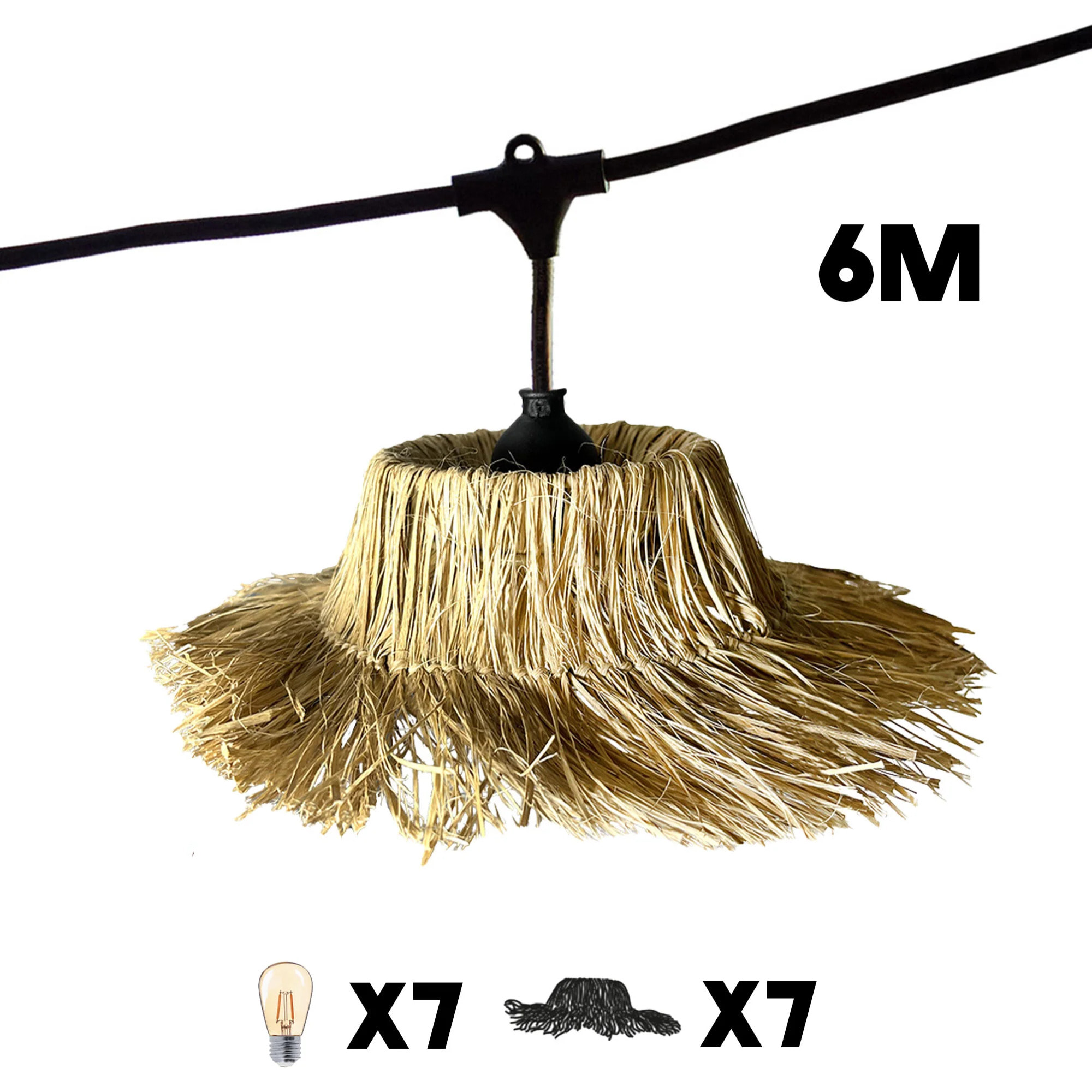 Guirlande connectable TAHITI 7 ampoules E27 6M