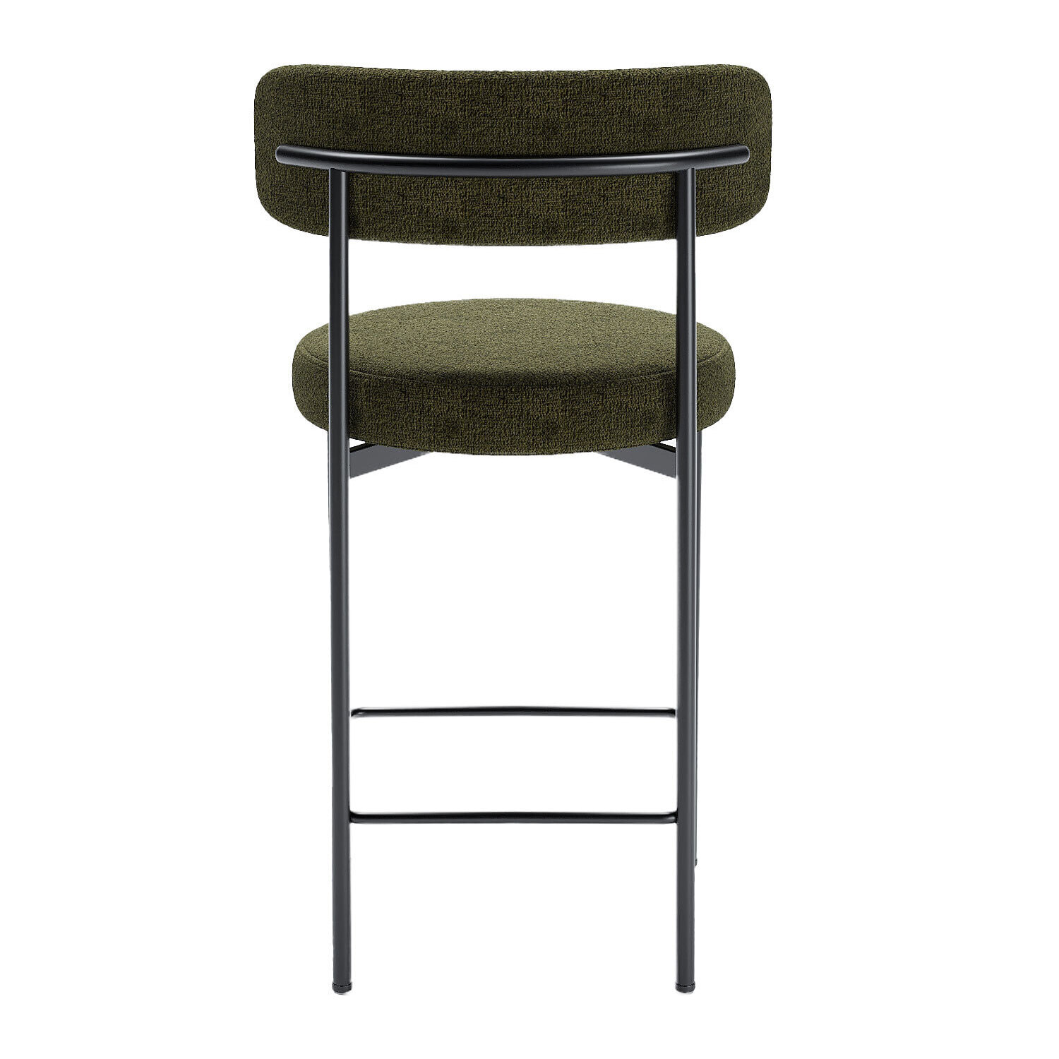 Lot de 2 chaises de bar velours vert Charlotte