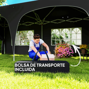 Carpa Plegable Gazebo 6x3 m Cenador Plegable con Altura Ajustable 6 Paredes Laterales Anti-UV y Bolsa de Transporte Pabellón de Jardín para Camping Fiestas