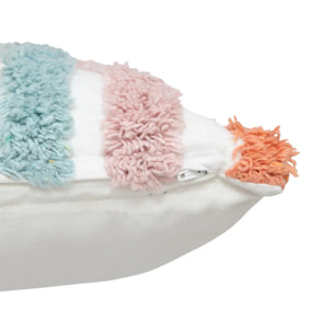 Coussin enfant "Arc-en-ciel" coton 40x40cm