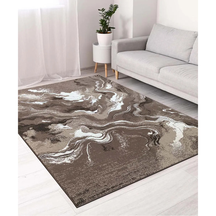 Tappeto Arredo Colore Marrone Per Salotto Soggiorno