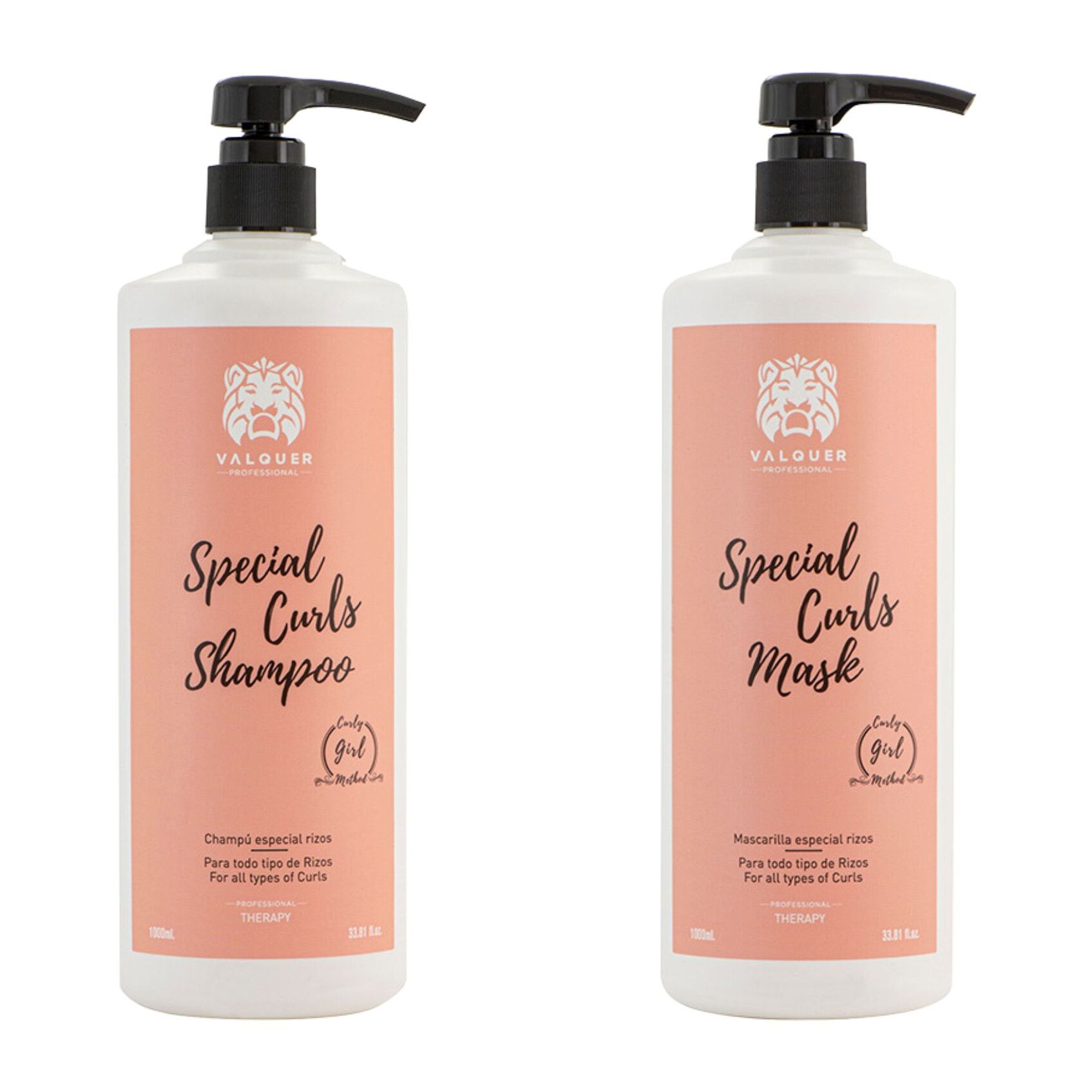 Valquer Pack Método Curly - Champú y Mascarilla - 1975 ml