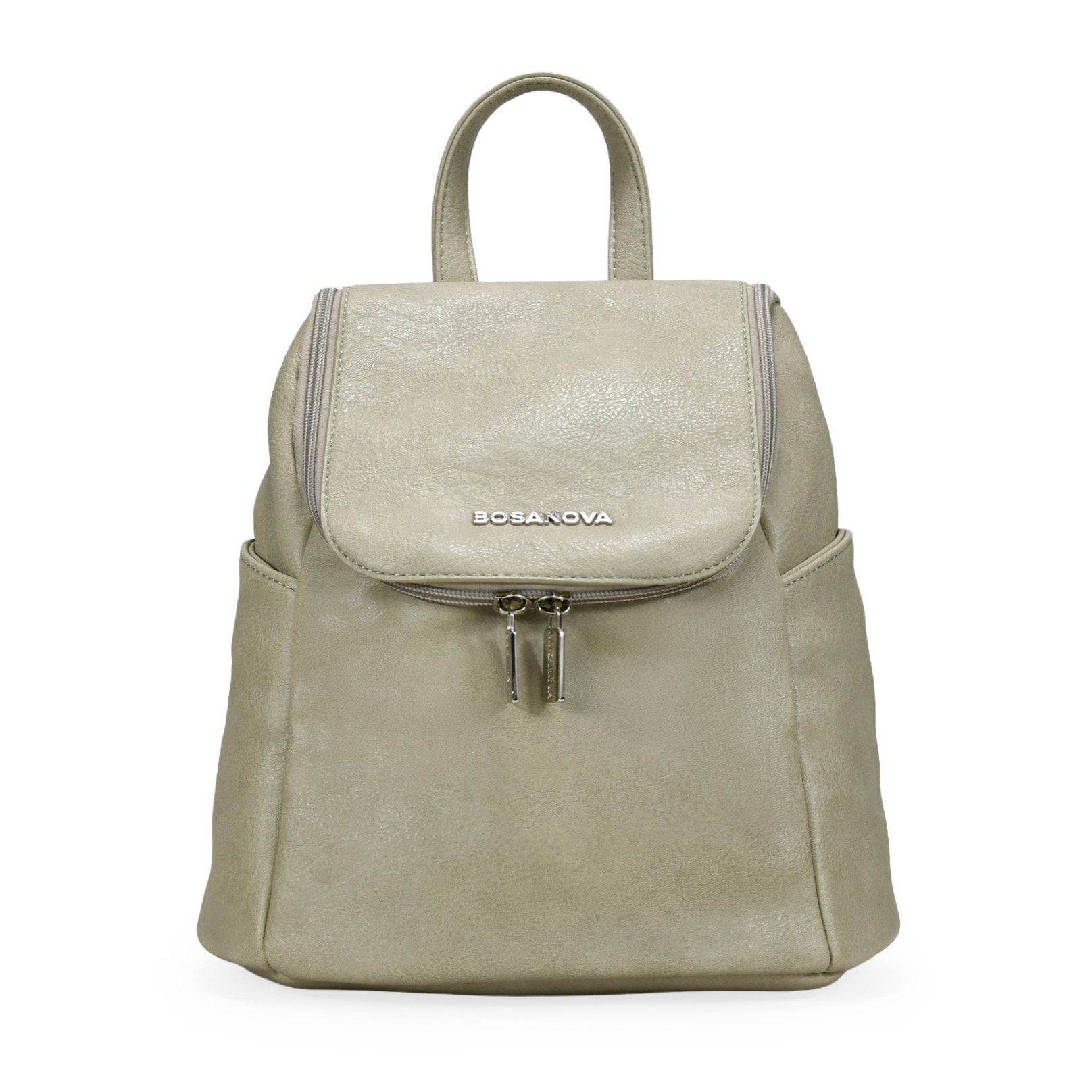 Mochila deportiva verde con solapa
