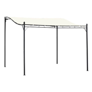 Pérgola Gazebo de Acero y Poliéster 3 x 3 x 2.5cm Crema