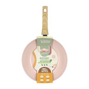 Wok 28cm avec revêtement céramique rose - tous feux COLORAMA