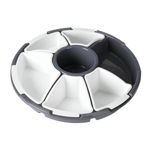 juego de servir en polipropileno ø33x9cm blanco