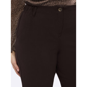 Fiorella Rubino - Pantaloni Balloon in tessuto scuba - Marrone