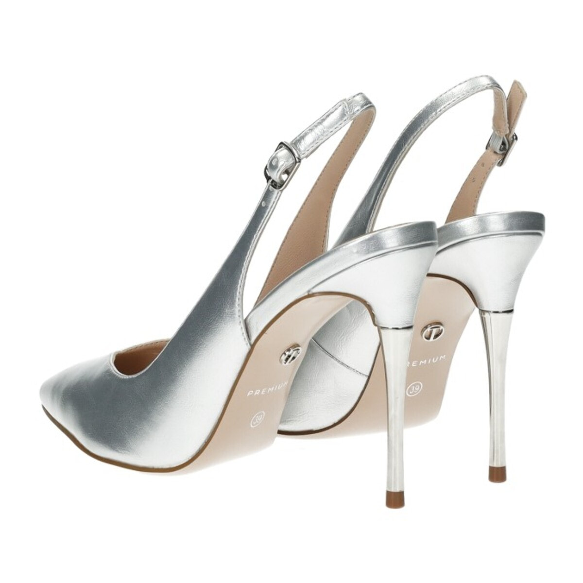 Décolleté sling back Donna Tata Italia Argentato