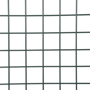 HOMCOM Puerta Verja de Jardín de Acero con Cerradura Manija y 3 Llaves 97x150 cm