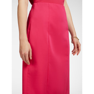 Elena Mirò - Falda recta de color liso - Rojo