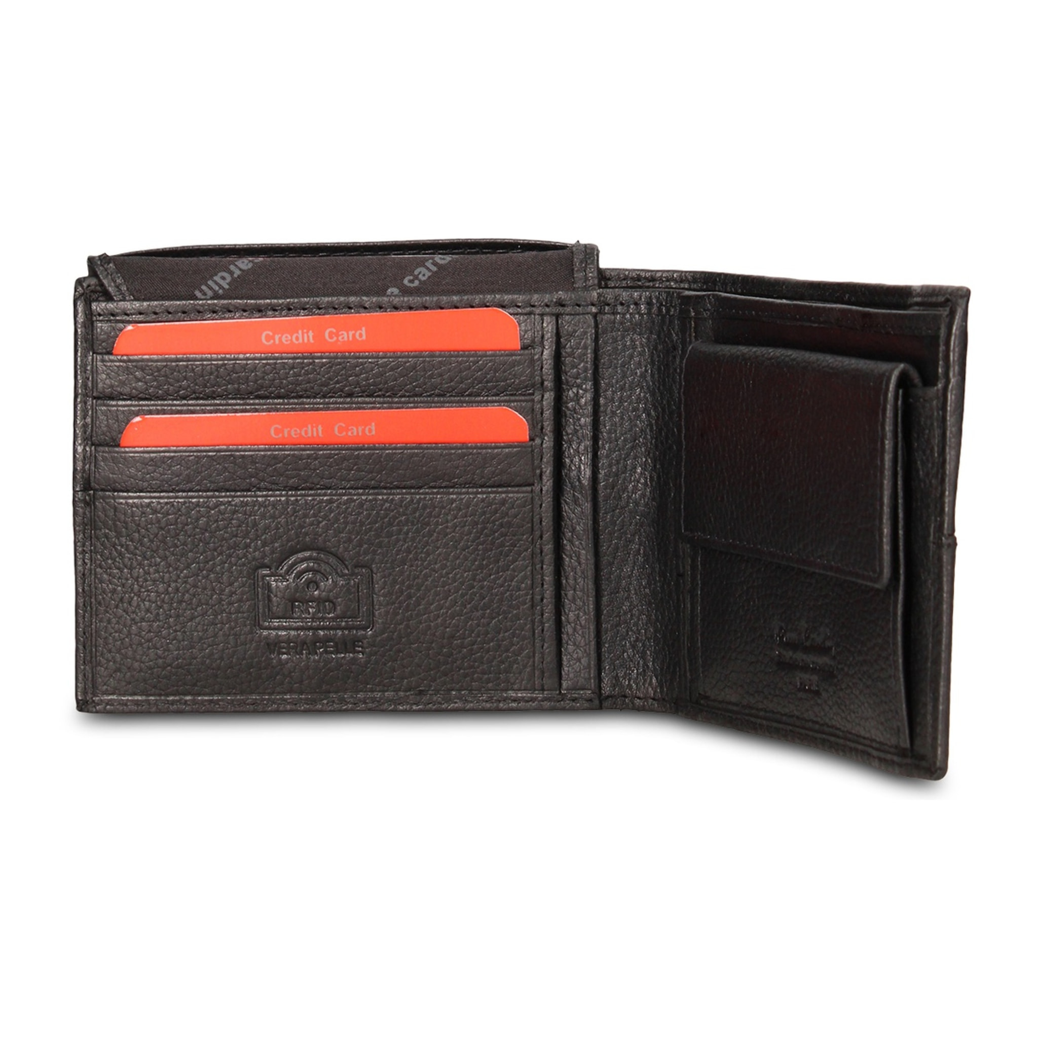 Portafoglio uomo in vera pelle - Modello Erebus Plus - Casual - 12.5 x 9.0 x 2.0 cm