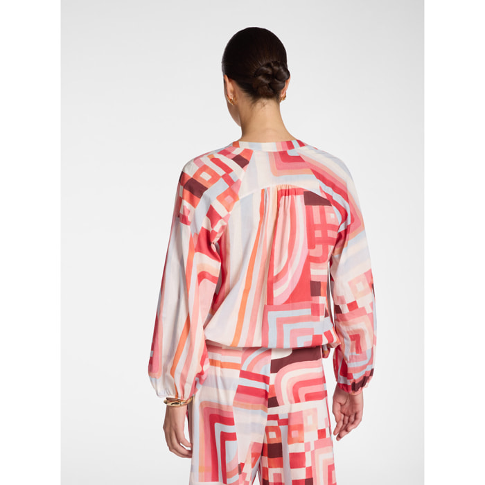 Elena Mirò - Blusa estampada - Rojo