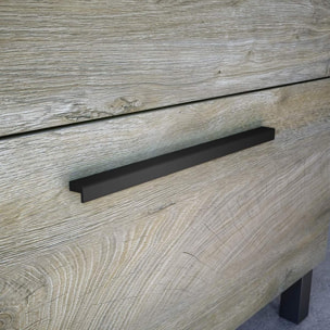 Mueble Baño Con Espejo Athena 80x80x45 Cm Roble Alaska