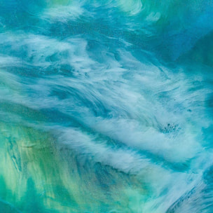 Poster bleu nebuleux Affiche + cadre en bois - Noir