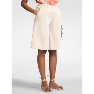 Elena Mirò - Pantalones cortos de mezcla de algodón - Beige