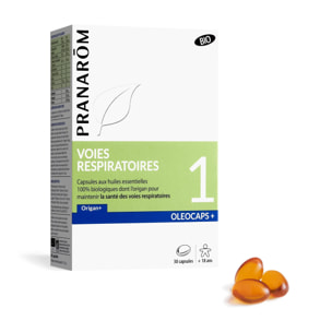 Pranarom - Oleocaps 1 - Capsules Voies respiratoires - Bio - 30 capsules