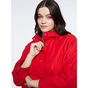 Fiorella Rubino - Parka corta con capucha - Rojo