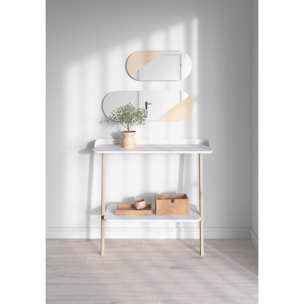 Set de espejos ovalados Aire haya roble claro 90/65x30x2 cm