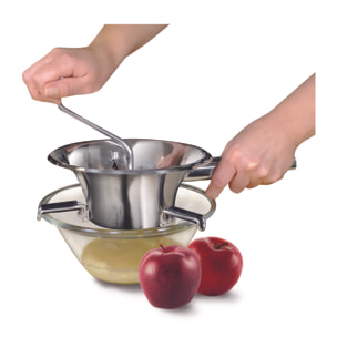 Moulin passe-légumes Ø 22 cm inox - 3 grilles - Pack La Bonne Graine