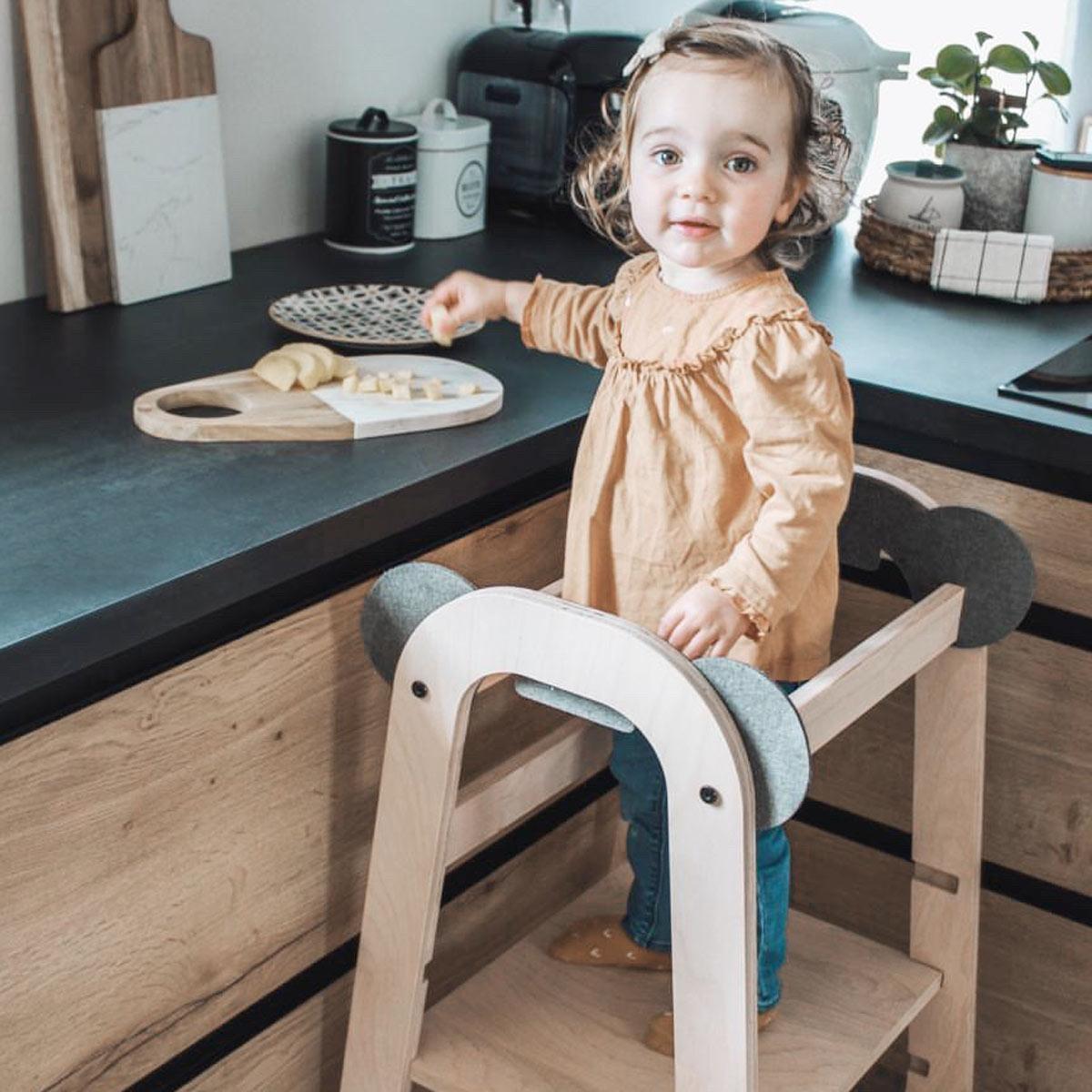 Torre de aprendizaje PANDA TOWER taburete para ayudante de cocina niño