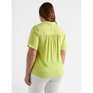 Fiorella Rubino - Blusa con cordones de viscosa LENZING™ ECOVERO™ - Amarillo