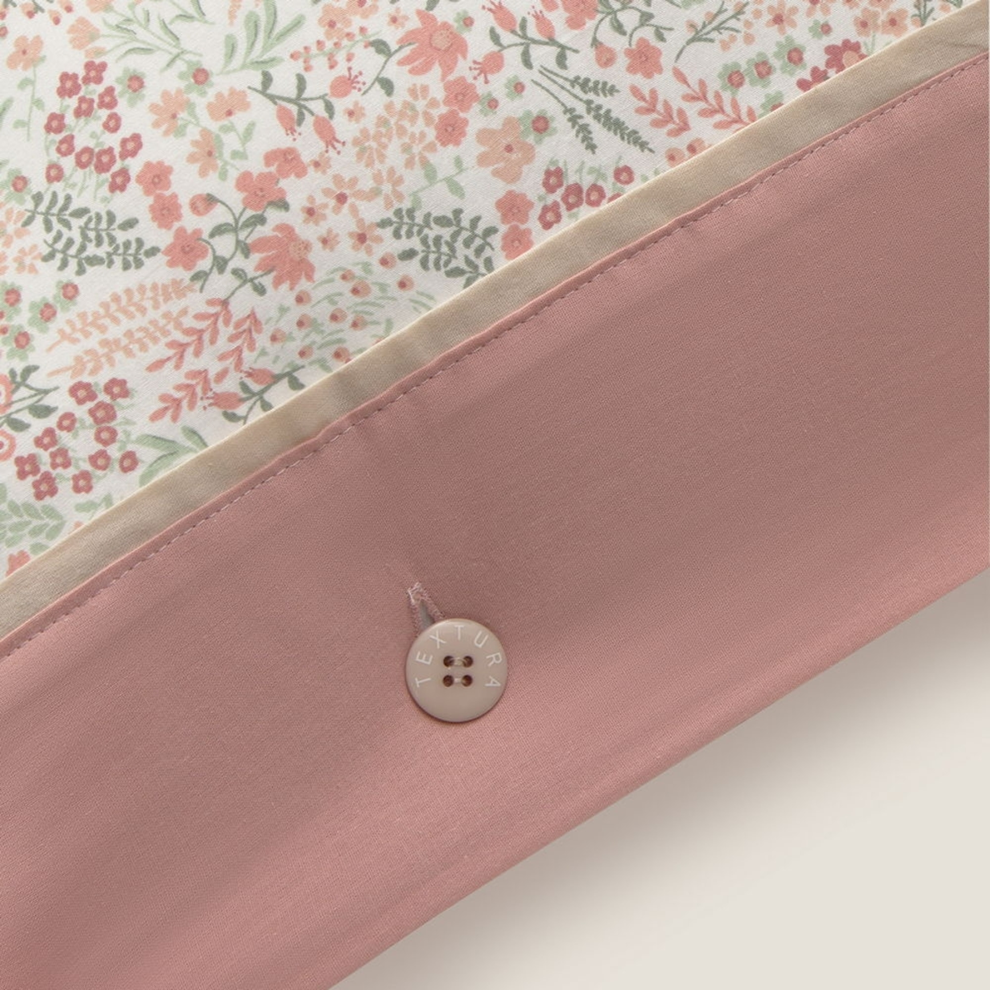 Funda de almoha algodón flores Crepat color rosa 100% Algodón