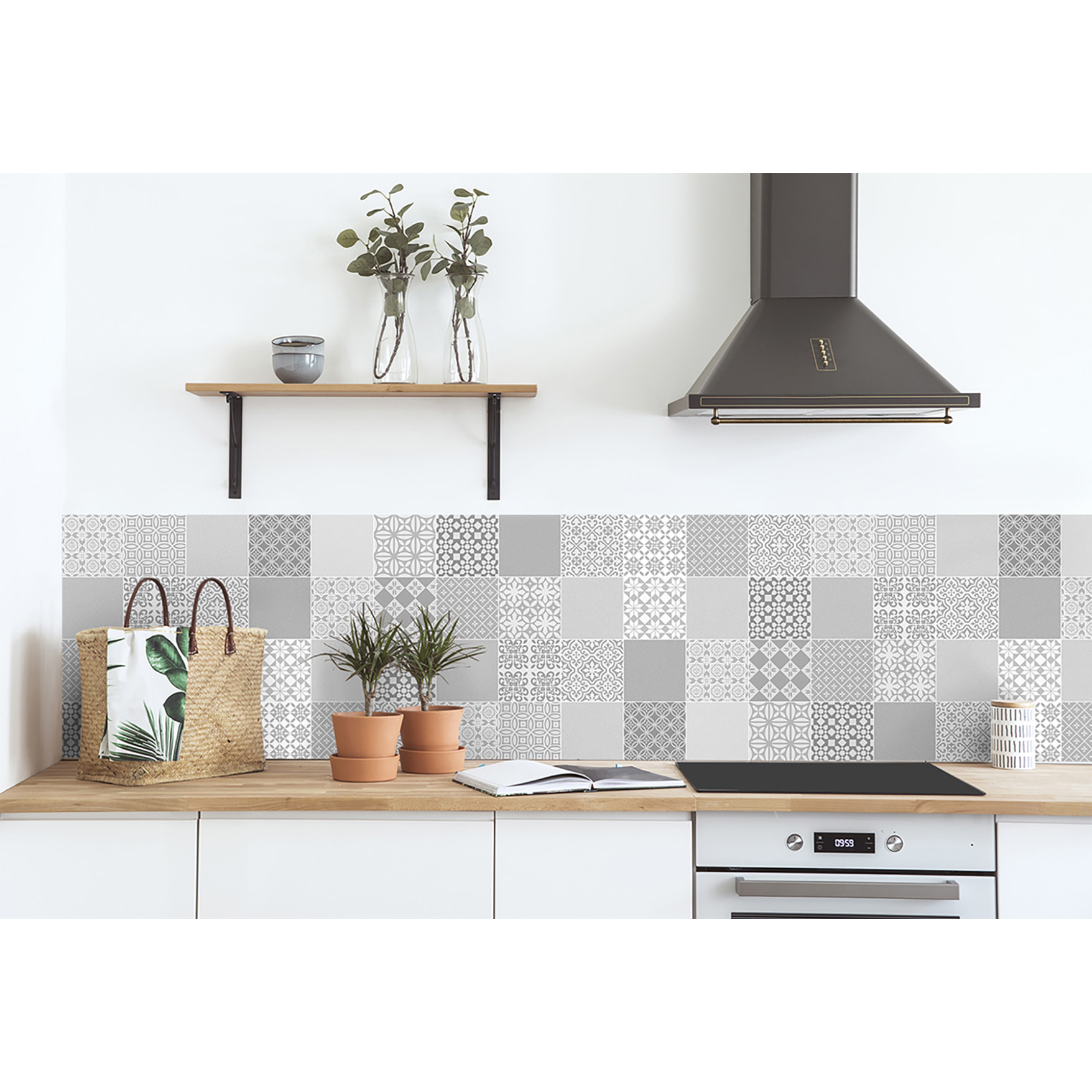 Stickers adhesivos de CERAMIKO - Rossana grey 65x100