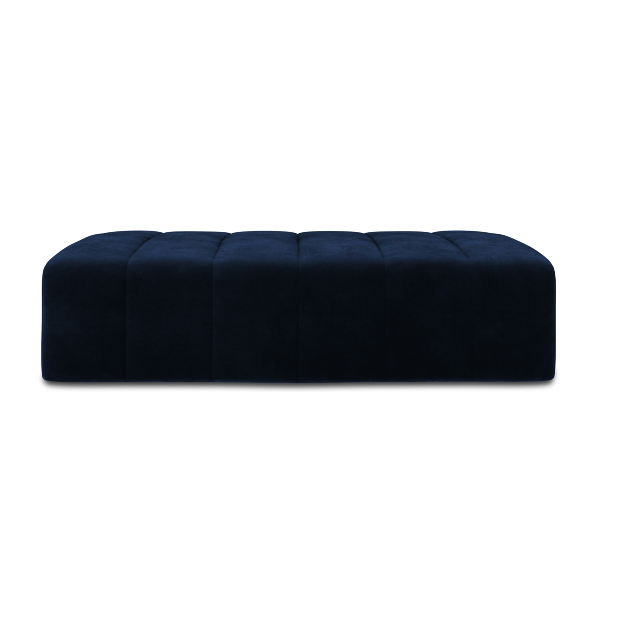 Pouf "Marcel" 2 places en velours bleu roi