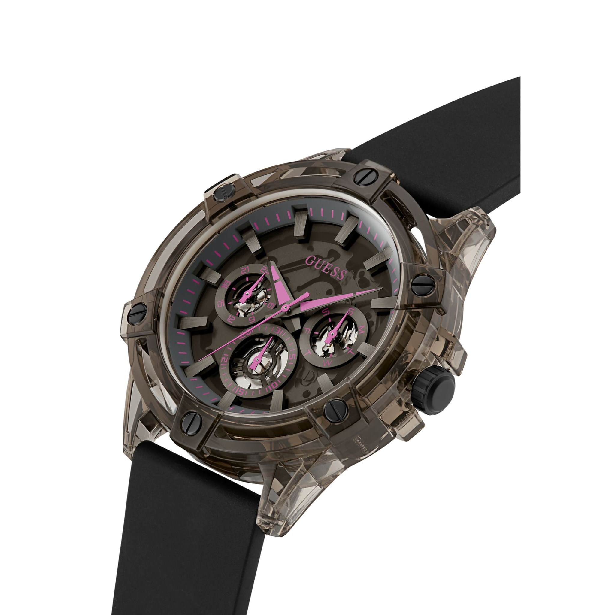 Guess Reloj Analógico De Cuarzo Sporting Pink