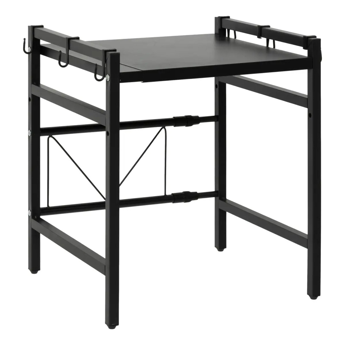 Etagère micro-onde Black edition extensible 1 étagère noir