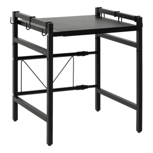 Etagère micro-onde Black edition extensible 1 étagère noir