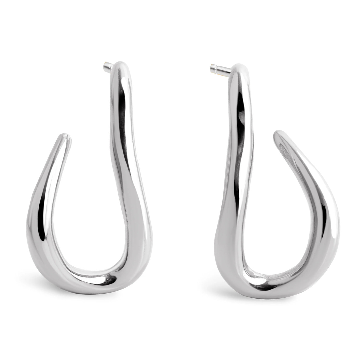 Pendientes Aro Organic Hook Acero