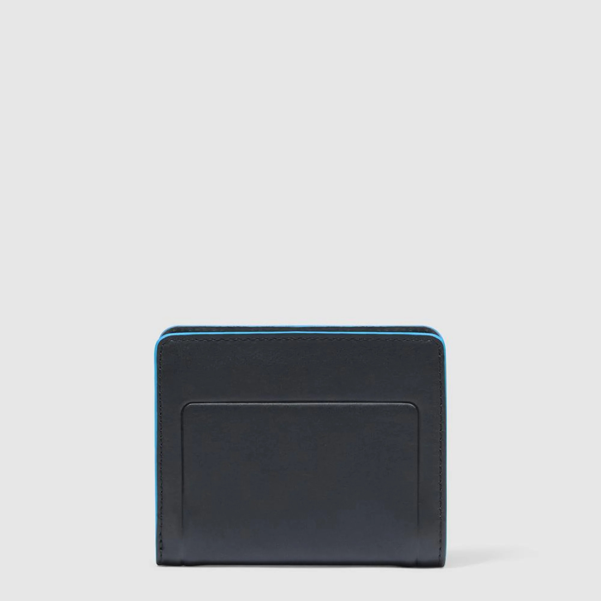 Piquadro Portafogli da piccolo in pelle con porta monete, porta carte di credito e protezione RFID