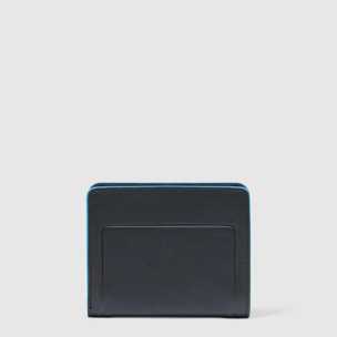 Piquadro Portafogli da piccolo in pelle con porta monete, porta carte di credito e protezione RFID