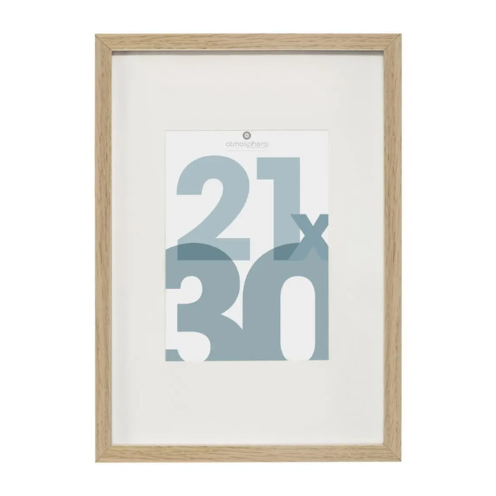 Cadre photo "Manu" - bois et verre - 21x30 cm
