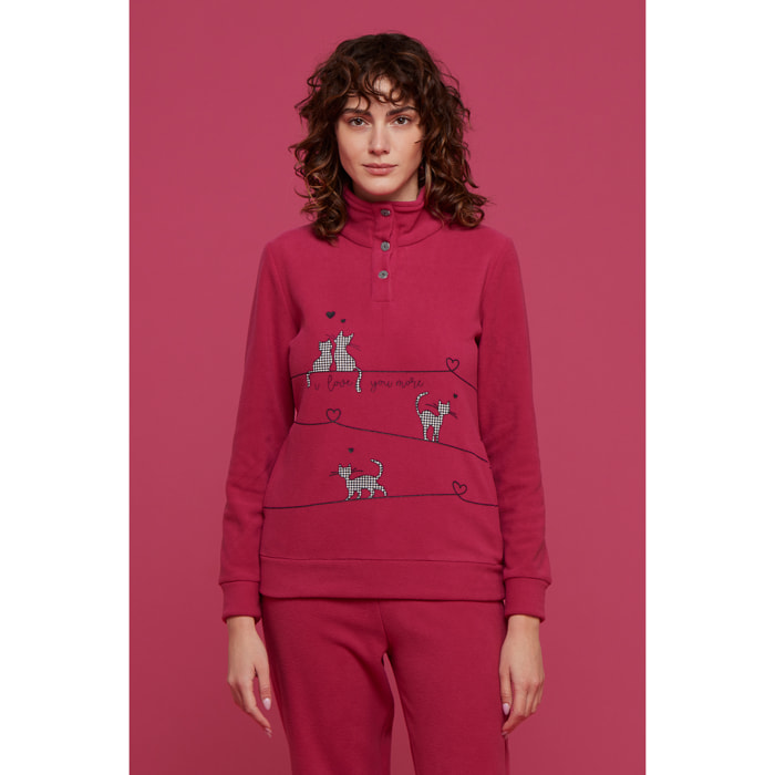 Pigiama donna micropile love cat Noidinotte