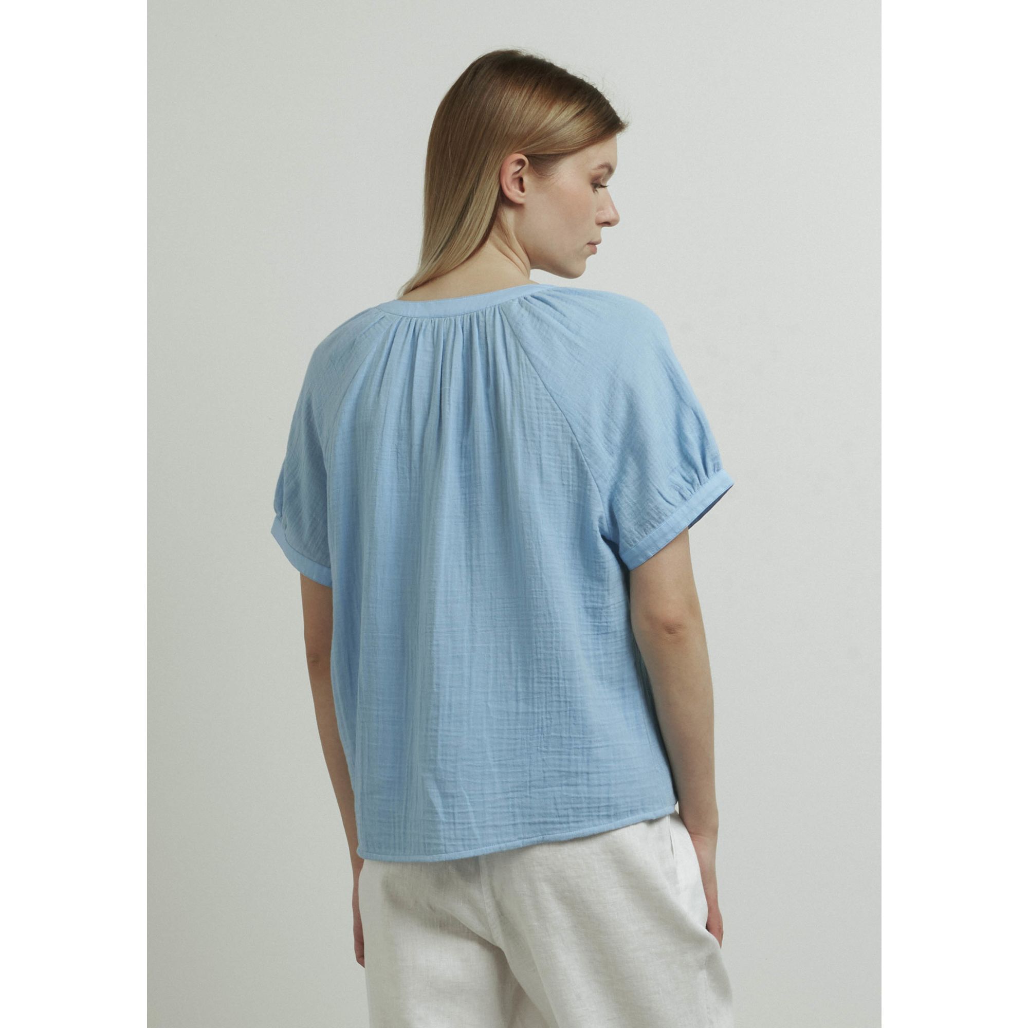 BLUSA BLU CHIARO CONBIPEL