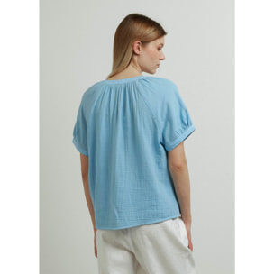 BLUSA BLU CHIARO CONBIPEL