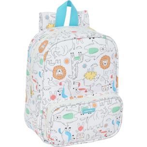 Mochila guarderia c/bolsillo safta preescolar "zoo"