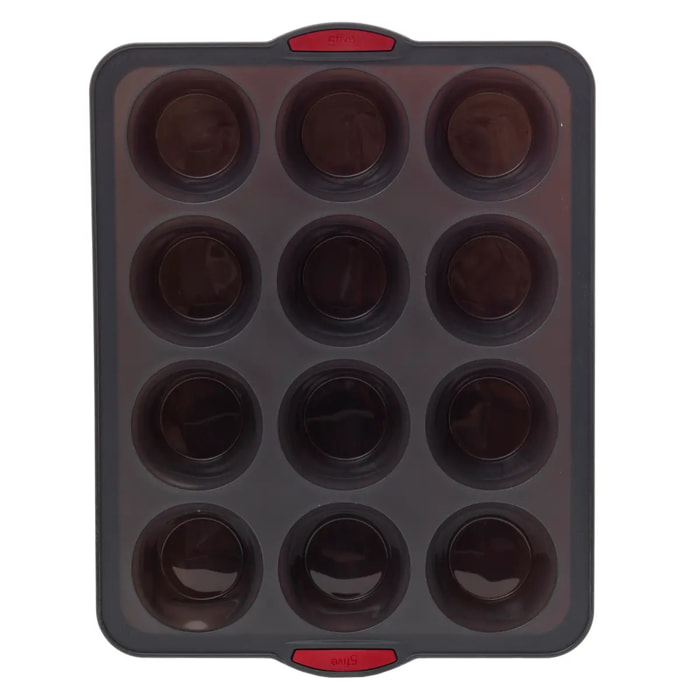 Moule 12 muffins silicone- Noirrouge Silitop